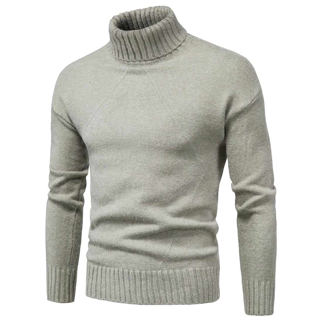 Mubilux Cascade - Pull en Tricot Homme à Col Montant pour Plus de Chaleur et de Style