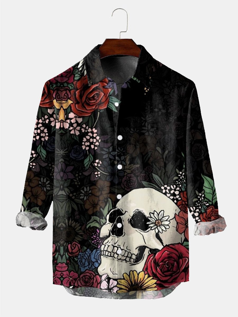 Chemise Heren Resort Skull Floral - Unique & Confortable