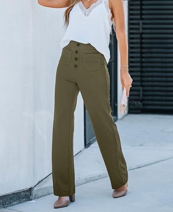 Mubilux IVY Hoge Taille Elastische Casual Broek
