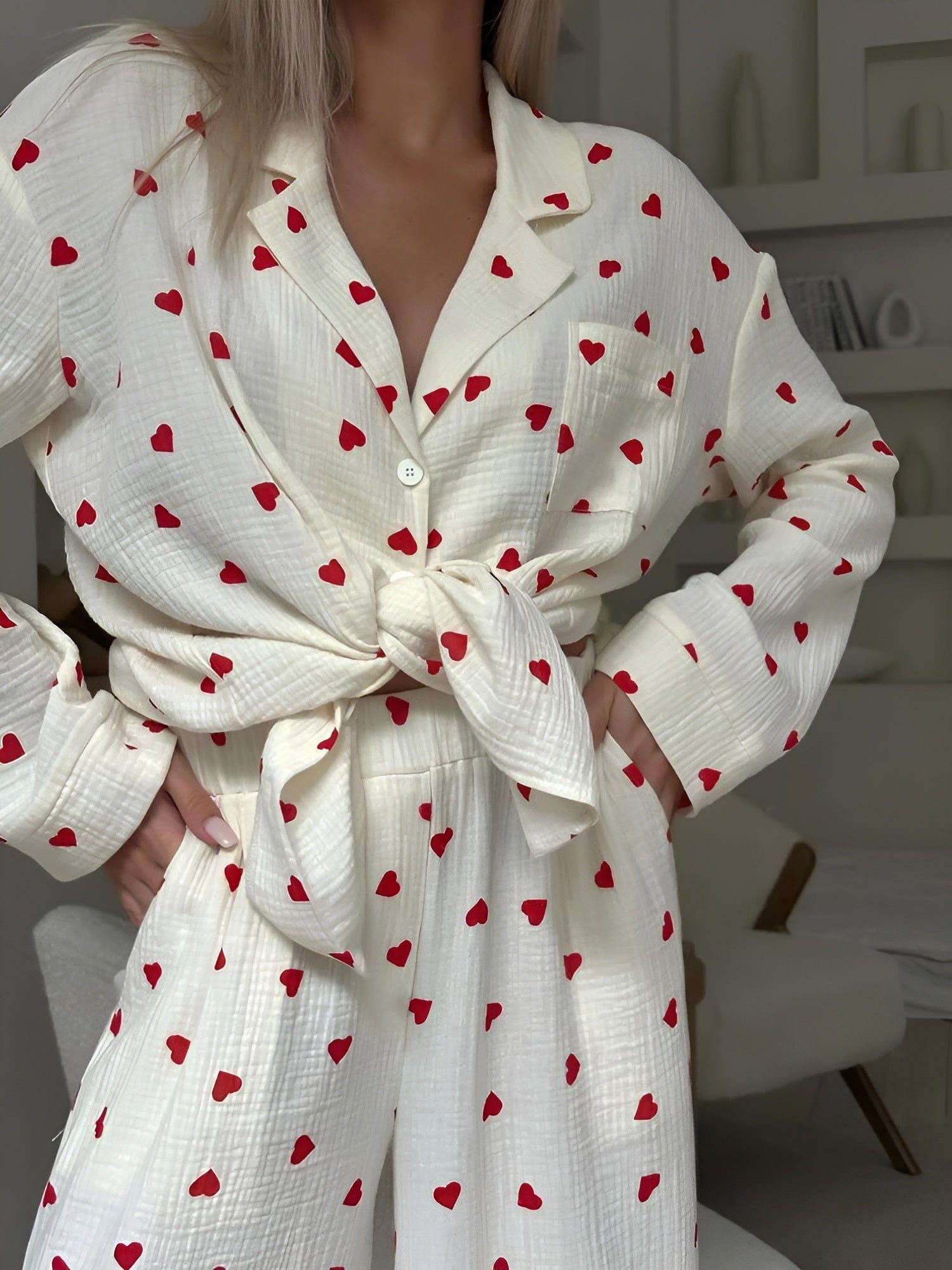 Lola – Zachte Hartjes Pyjama Set Van Ademend Katoen Voor Comfort