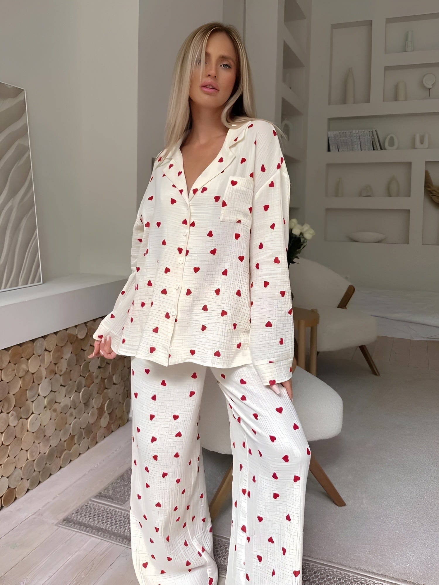 Lola – Zachte Hartjes Pyjama Set Van Ademend Katoen Voor Comfort