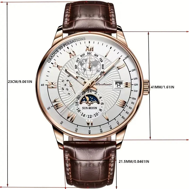 Mubilux | PhaseClock - Mechanisch luxe horloge voor mannen