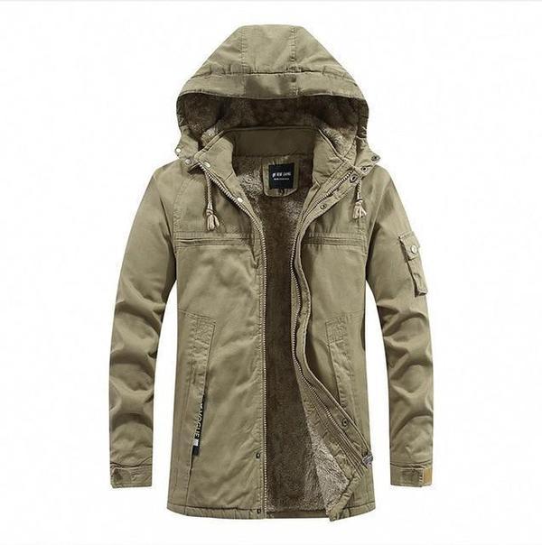 Mubilux Cosmia – Heren Winter Middellange Pluche Jas met Capuchon, Warm en Stijlvol