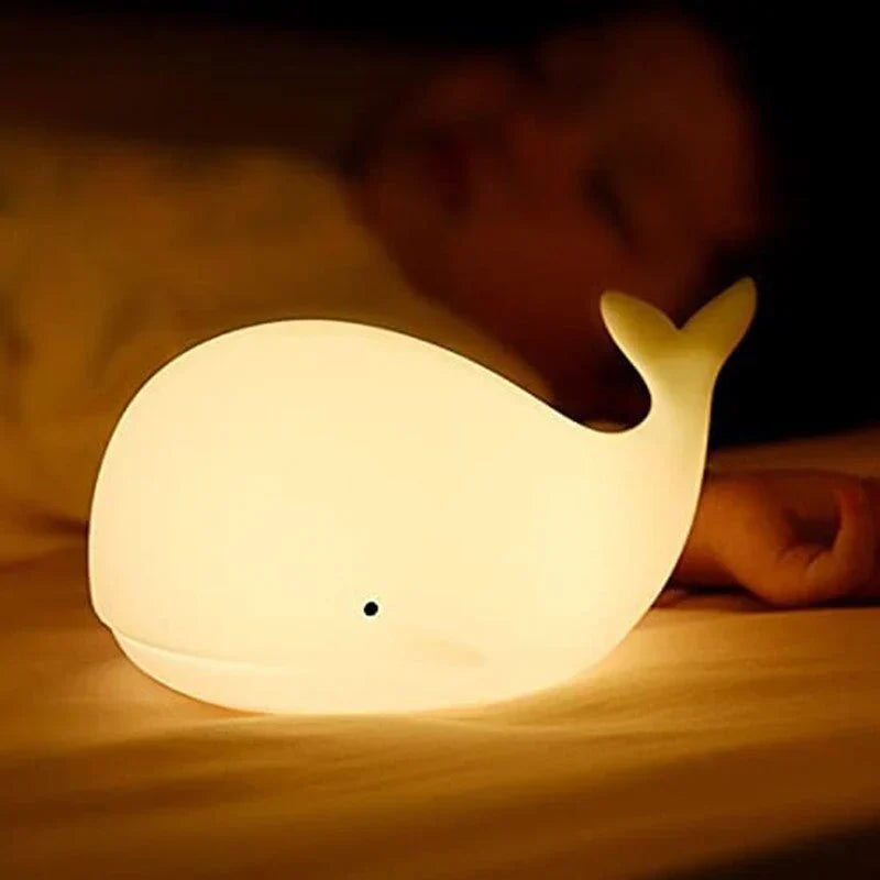 GlowWhale Veilleuse Baleine – Mignonne, Changement de Couleur & Commande Tactile