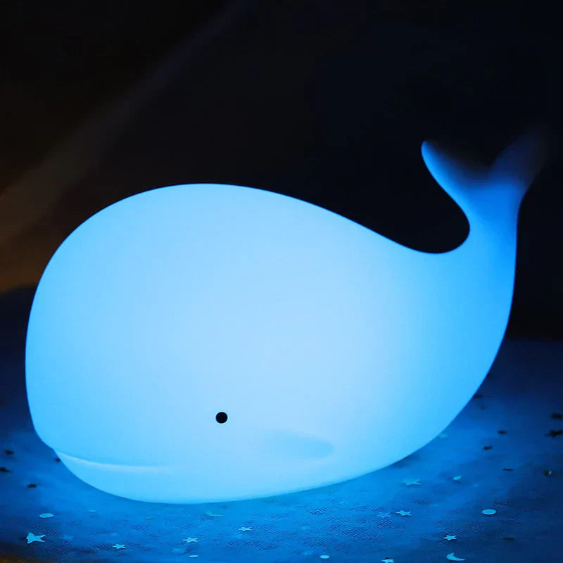 GlowWhale Veilleuse Baleine – Mignonne, Changement de Couleur & Commande Tactile
