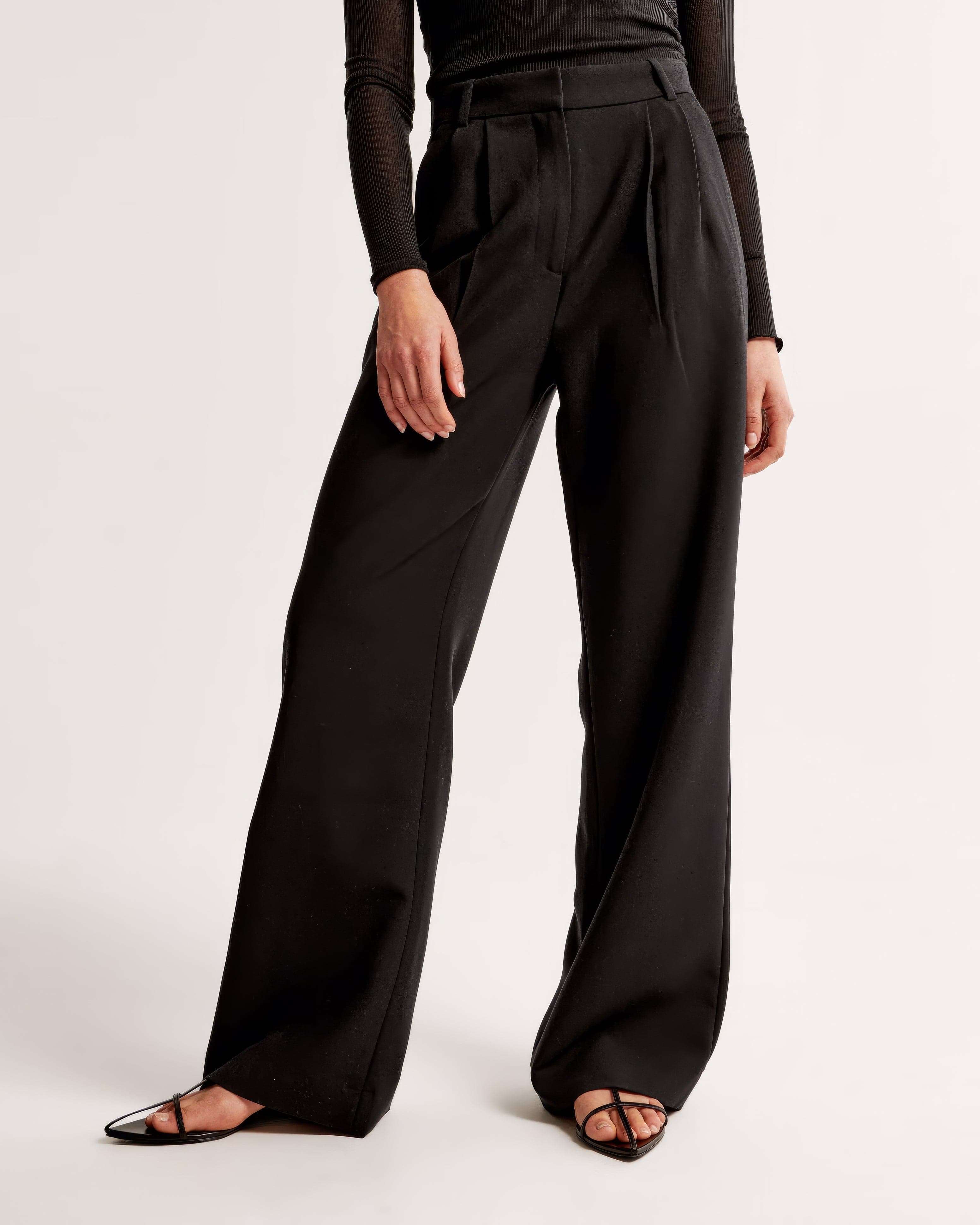 Mubilux Elize - Getailleerde broek met wijde pijpen