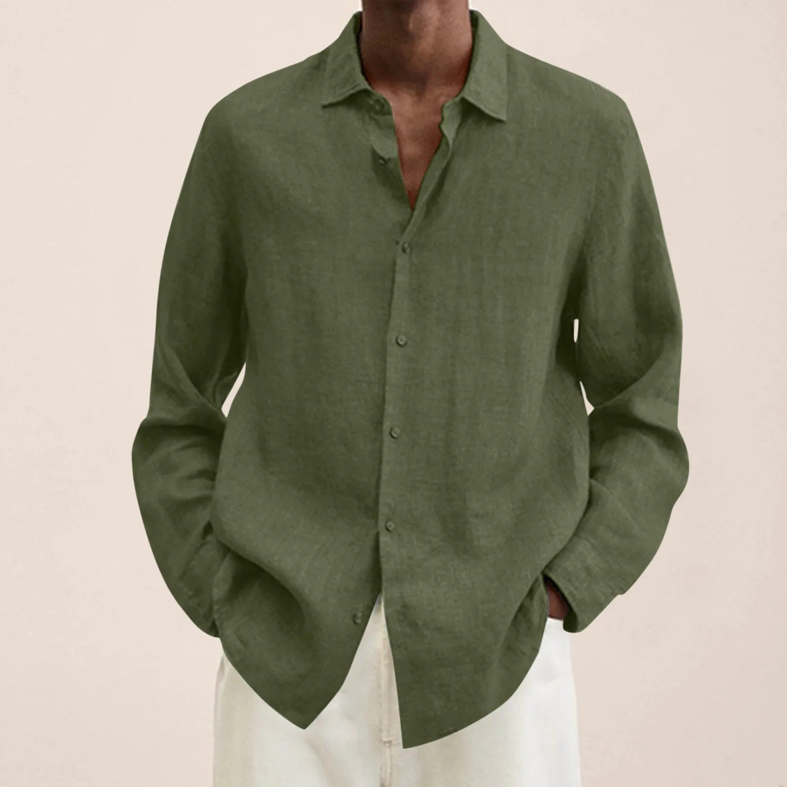 Mubilux SunSet Collection - Chemise en lin pour hommes